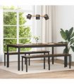 vidaXL Bench Smoke Oak 160 x 35 x 45 cm Engineered Wood