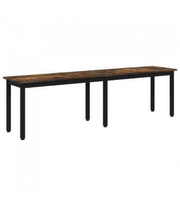 vidaXL Bench Smoke Oak 160 x 35 x 45 cm Engineered Wood