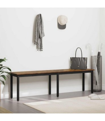 vidaXL Bench Smoke Oak 160 x 35 x 45 cm Engineered Wood