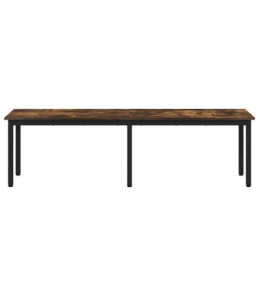 vidaXL Bench Smoke Oak 160 x 35 x 45 cm Engineered Wood