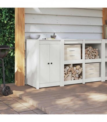 vidaXL Kitchen Door MEPPEL White 50 x 9 x 82 cm Solid Pine wood