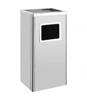 vidaXL Ashtray Dustbin Hotel 45 L Stainless Steel