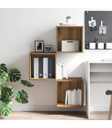 vidaXL Wall Cabinet Artisan Oak 37 x 37 x 37 cm Engineered Wood