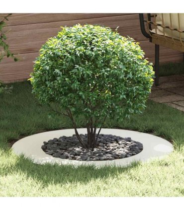 vidaXL suitable for Flat Tree Rings 5 pcs White Ø50 / 80 cm Steel