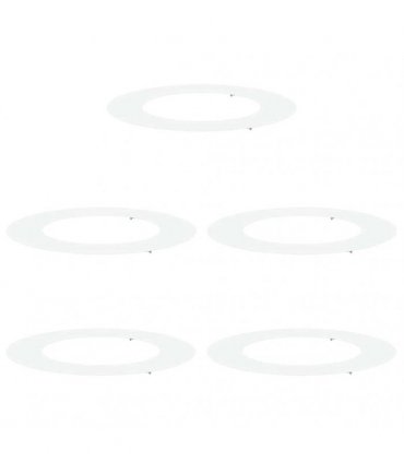 vidaXL suitable for Flat Tree Rings 5 pcs White Ø50 / 80 cm Steel