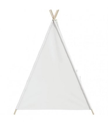 vidaXL Children Teepee Tent with Bag Peach Skin White 120x120x150 cm