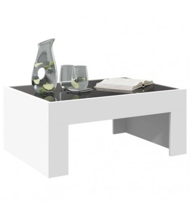 vidaXL Coffee Table with Infinity LED White 70x50x30 cm