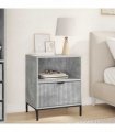 vidaXL Bedside Cabinet Concrete grey 49 x 36 x 61 cm Engineered wood