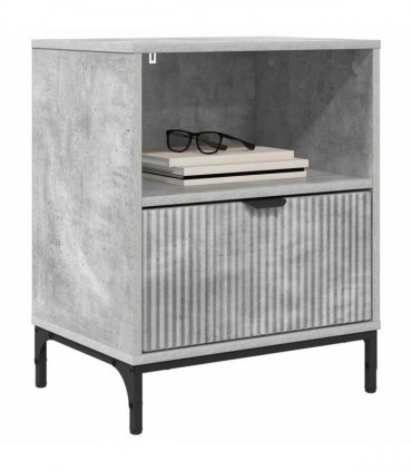 vidaXL Bedside Cabinet Concrete grey 49 x 36 x 61 cm Engineered wood