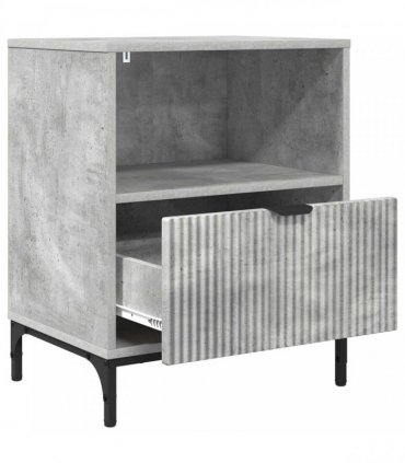 vidaXL Bedside Cabinet Concrete grey 49 x 36 x 61 cm Engineered wood