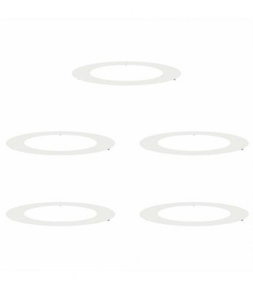 vidaXL suitable for Flat Tree Rings 5 pcs White Ø60 / 90 cm Steel