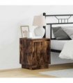 vidaXL Bedside Cabinet with 2 pcs Smoked Oak 39 x 34.5 x 50 cm