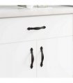 vidaXL Handle 968 pcs Black Zinc Alloy