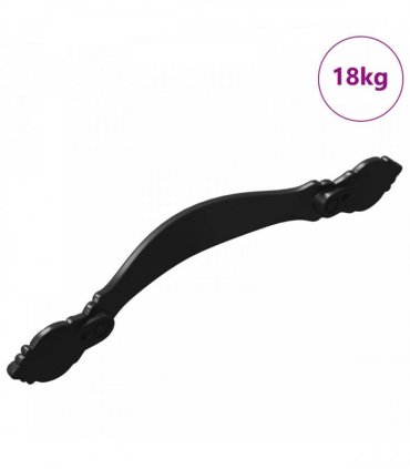 vidaXL Handle 968 pcs Black Zinc Alloy