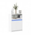 vidaXL Sideboard with LED White 72x34x100 cm Engineered Wood