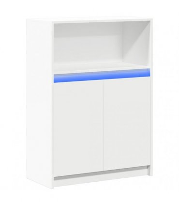 vidaXL Sideboard with LED White 72x34x100 cm Engineered Wood