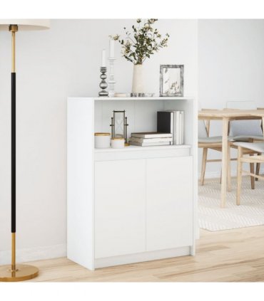 vidaXL Sideboard with LED White 72x34x100 cm Engineered Wood
