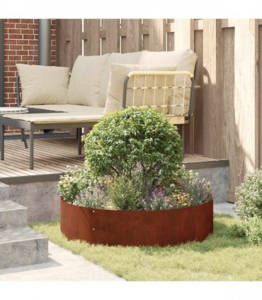 vidaXL Planter Ring Brown 80 x 80 x 20 cm Weathering Steel
