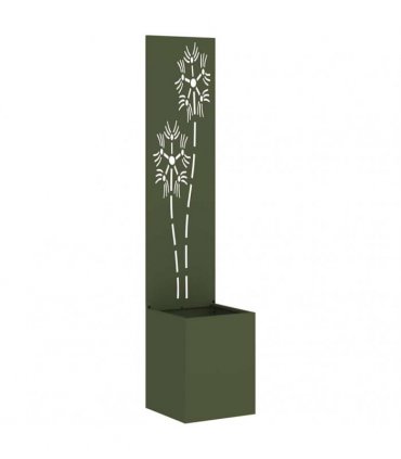 vidaXL Garden Privacy Screen Olive green 32 x 150 cm Cold-rolled steel
