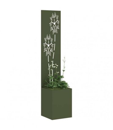 vidaXL Garden Privacy Screen Olive green 32 x 150 cm Cold-rolled steel