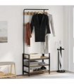 vidaXL Coat Rack Artisan Oak 75 x 34 x 184 cm Engineered wood