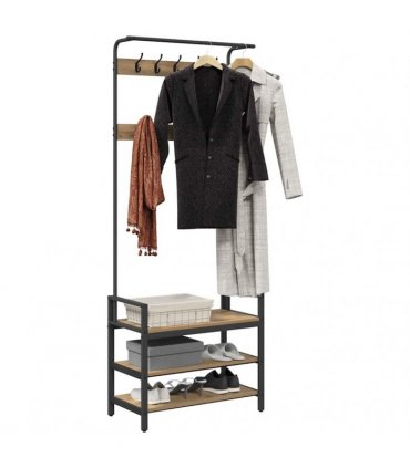 vidaXL Coat Rack Artisan Oak 75 x 34 x 184 cm Engineered wood