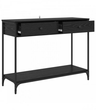 vidaXL Console Table Black Oak 100 x 34.5 x 75 cm Engineered Wood
