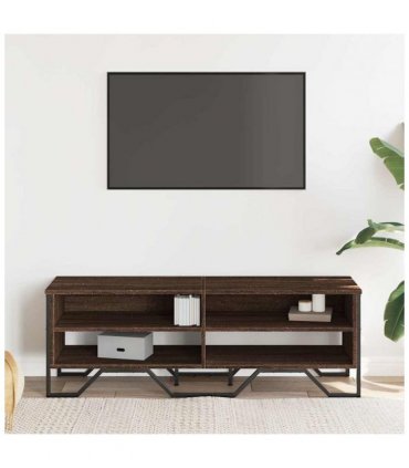 vidaXL TV Cabinet Brown Oak 122x34x41 cm Engineered Wood