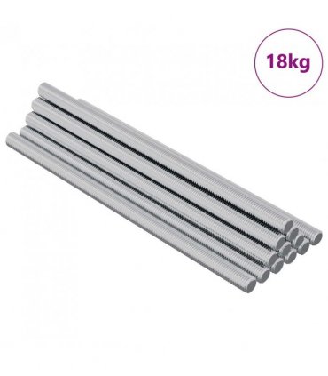 vidaXL Threaded Rod 900 pcs Silver Steel