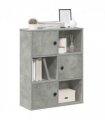 vidaXL Bookcase Concrete Grey 60x24x76.5 cm Engineered Wood
