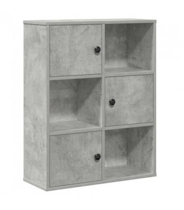vidaXL Bookcase Concrete Grey 60x24x76.5 cm Engineered Wood