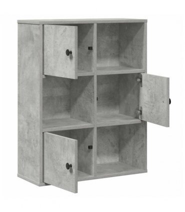 vidaXL Bookcase Concrete Grey 60x24x76.5 cm Engineered Wood