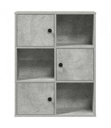 vidaXL Bookcase Concrete Grey 60x24x76.5 cm Engineered Wood