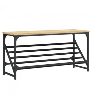 vidaXL Shoe Rack Sonoma Oak 90x30x45 cm Engineered Wood