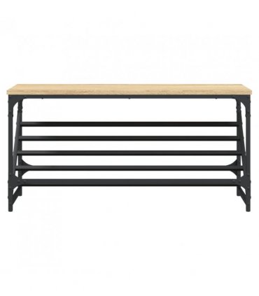 vidaXL Shoe Rack Sonoma Oak 90x30x45 cm Engineered Wood