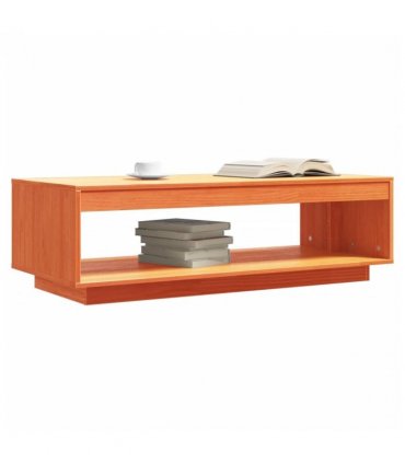 vidaXL Coffee Table Wax Brown 110x50x33.5 cm Solid Wood Pine