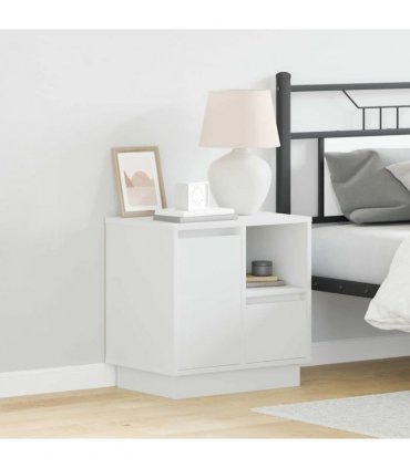 vidaXL Bedside Cabinet 2 pcs White 50 x 34.5 x 50 cm Engineered wood