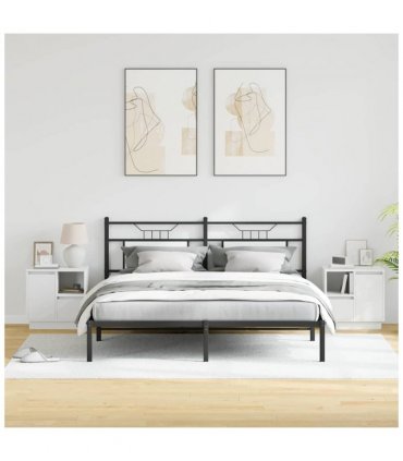 vidaXL Bedside Cabinet 2 pcs White 50 x 34.5 x 50 cm Engineered wood