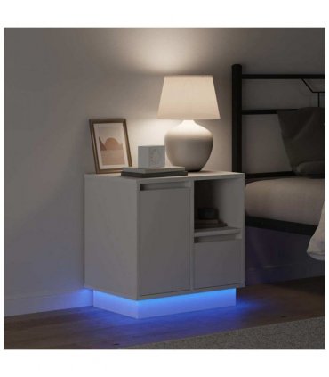 vidaXL Bedside Cabinet 2 pcs White 50 x 34.5 x 50 cm Engineered wood