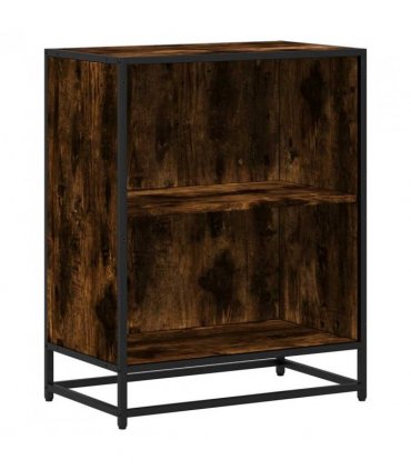 vidaXL Book Cabinet Smoked Oak 60x35x76 cm Engineered Wood