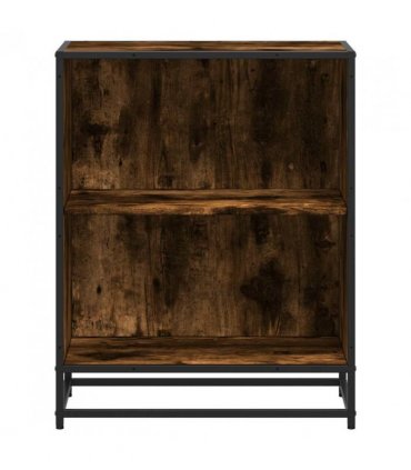 vidaXL Book Cabinet Smoked Oak 60x35x76 cm Engineered Wood