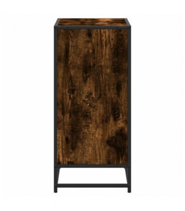 vidaXL Book Cabinet Smoked Oak 60x35x76 cm Engineered Wood