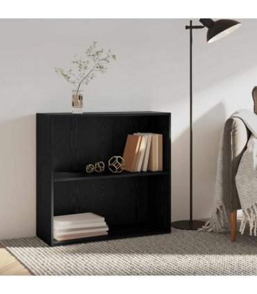 vidaXL Bookshelf Black Oak 80 x 30 x 76.5 cm Engineered Wood