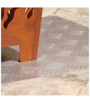 vidaXL Stair Tread Rectangular 2 pcs Silver 60 x 50 cm Aluminium