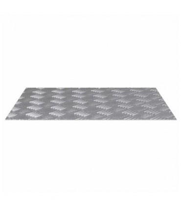 vidaXL Stair Tread Rectangular 2 pcs Silver 60 x 50 cm Aluminium