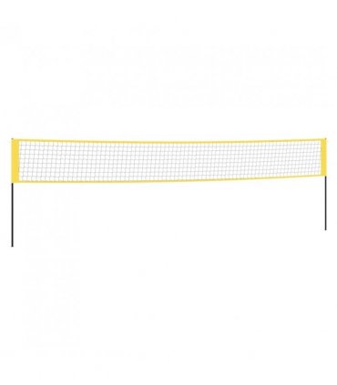 vidaXL Badminton Net Yellow and Black 600x155 cm PE Fabric