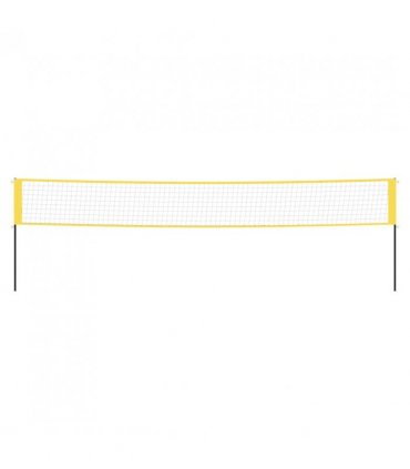 vidaXL Badminton Net Yellow and Black 600x155 cm PE Fabric