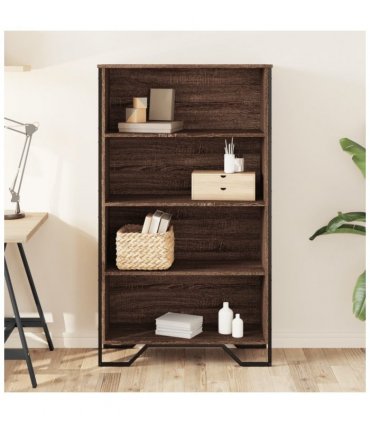 vidaXL Bookcase Brown Oak 80x31x137.5 cm Engineered Wood