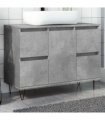vidaXL Bathroom Cabinet Concrete Grey 80x33x60 cm Engineered Wood