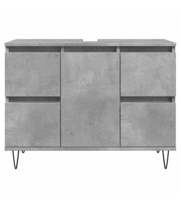 vidaXL Bathroom Cabinet Concrete Grey 80x33x60 cm Engineered Wood
